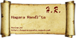 Hagara Renáta névjegykártya