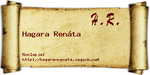 Hagara Renáta névjegykártya